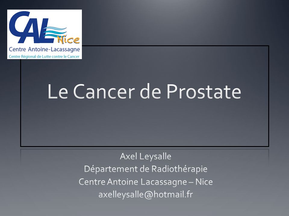 cancer de la prostate pdf)
