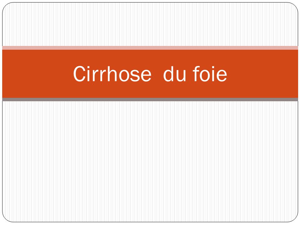 Cirrhose du foie .PDF