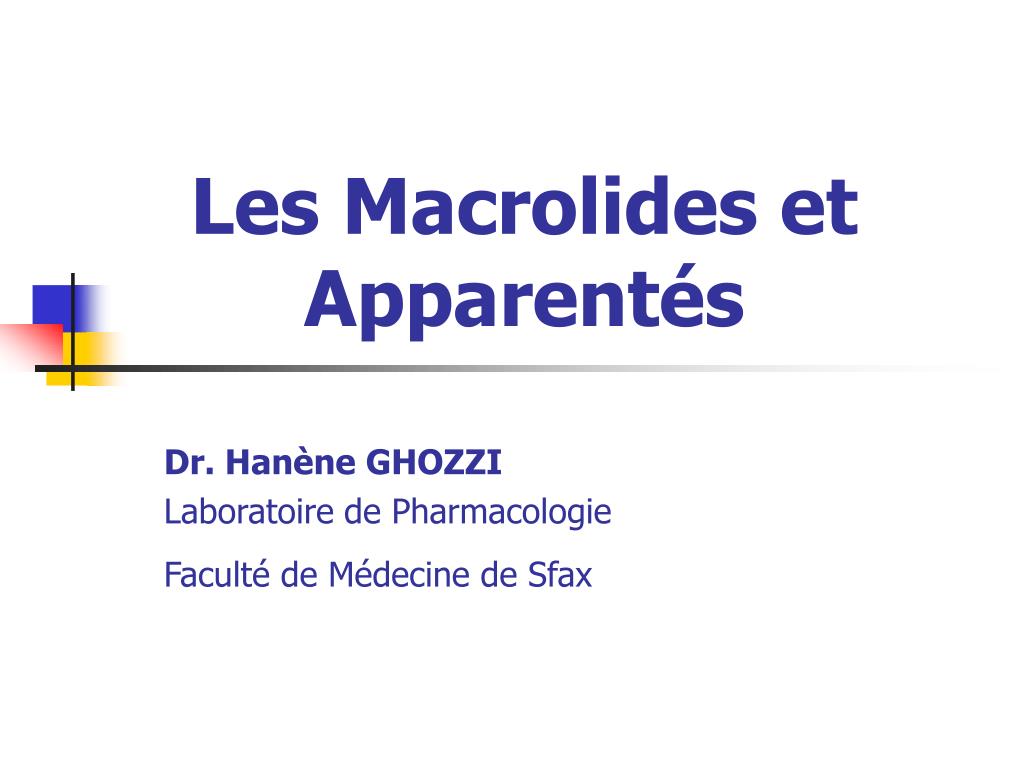 Les Macrolides et Apparentés .PDF