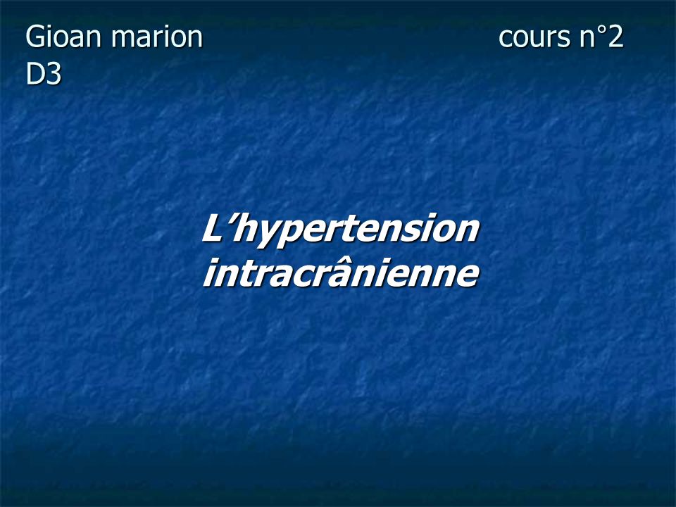 L’hypertension intracrânienne .PDF