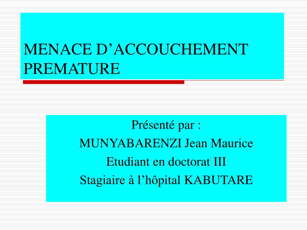 MENACE D’ACCOUCHEMENT PREMATURE .PDF