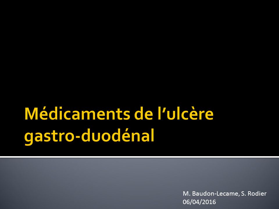 Médicaments de l’ulcère gastro-duodénal .PDF