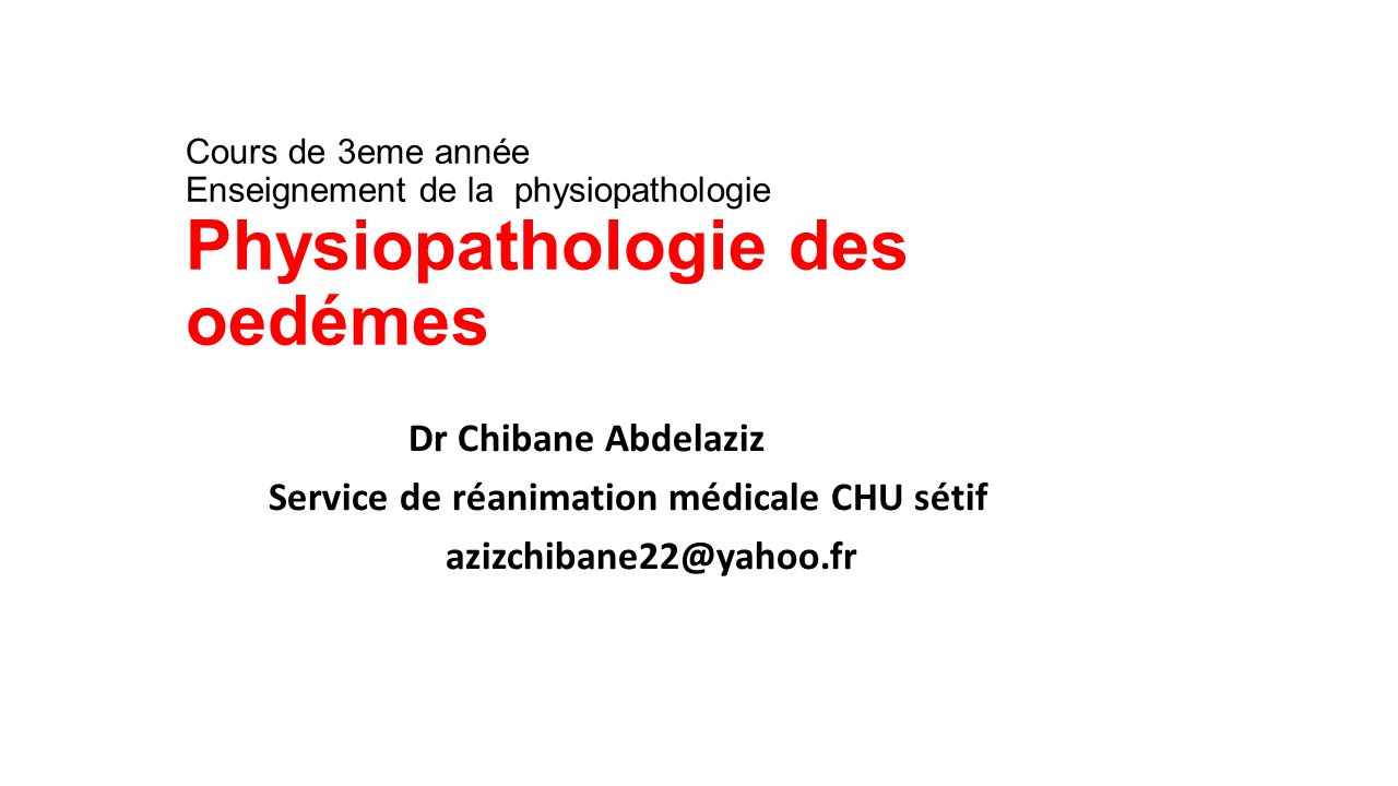 Physiopathologie des oedémes .PDF