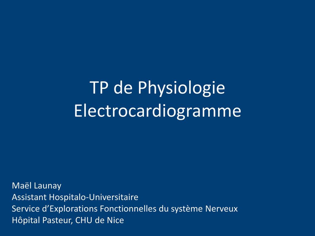 TP de Physiologie Electrocardiogramme .PDF