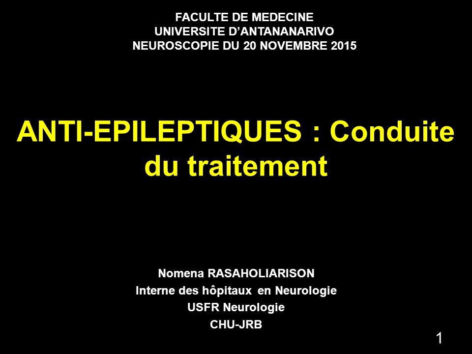 ANTI-EPILEPTIQUES : Conduite du traitement .PDF