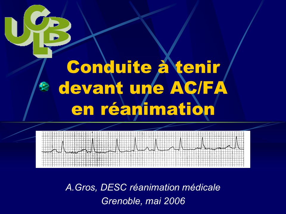 Conduite à tenir devant une AC/FA en réanimation .PDF