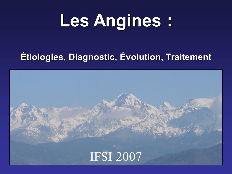 Les Angines : Étiologies Diagnostic Évolution Traitement .PDF