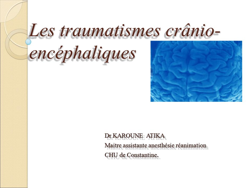 Les traumatismes crânio-encéphaliques .PDF
