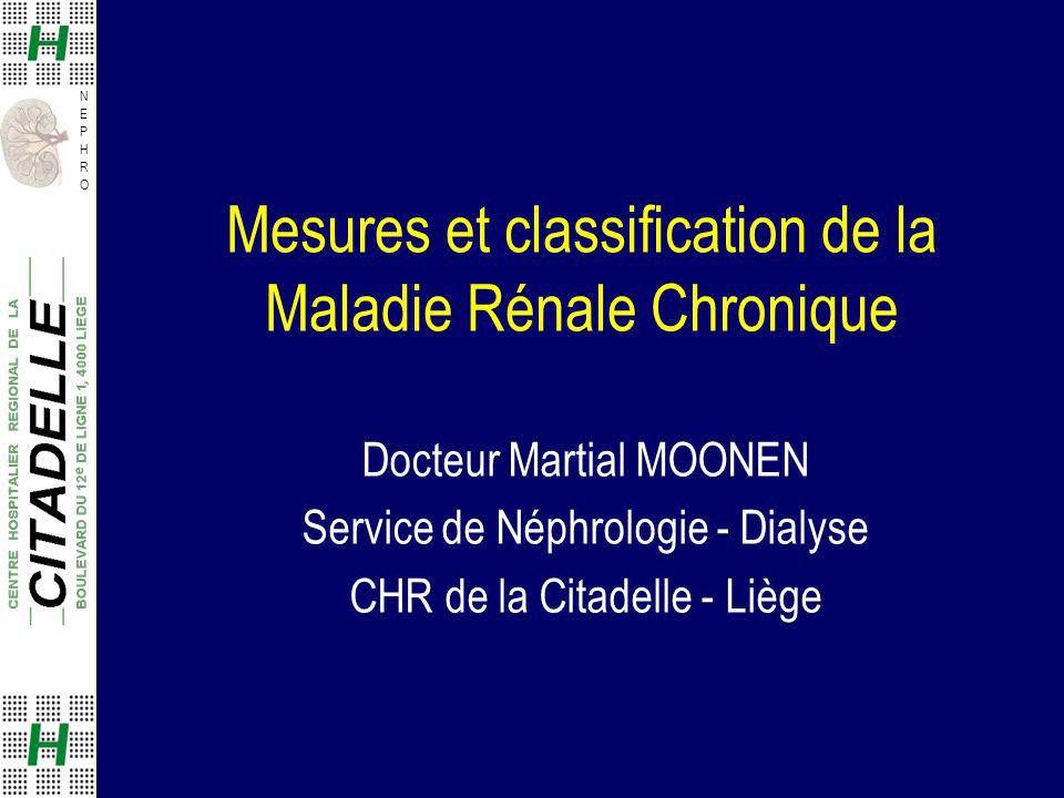 Mesures et classification de la Maladie Rénale Chronique .PDF