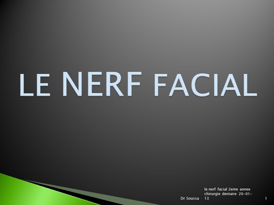 Cours : nerf facial