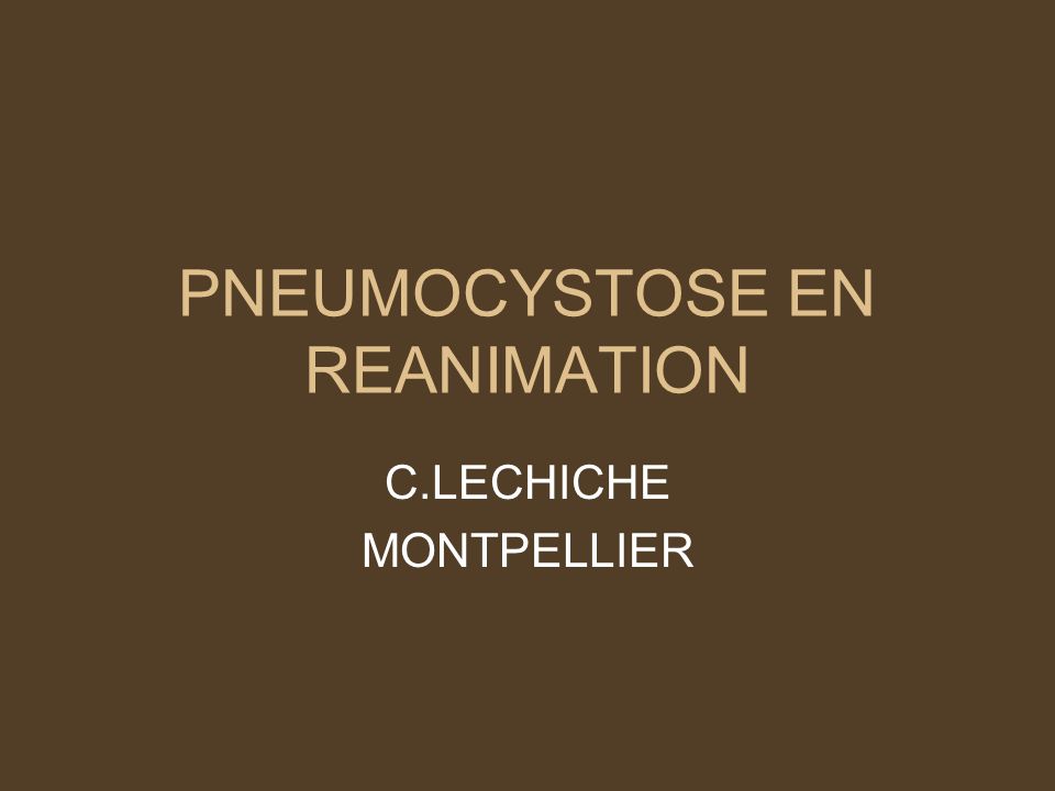 PNEUMOCYSTOSE EN REANIMATION .PDF