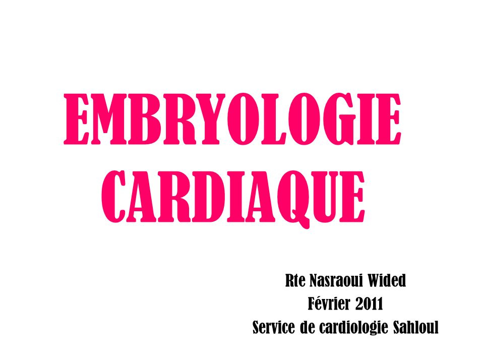 EMBRYOLOGIE CARDIAQUE .PDF