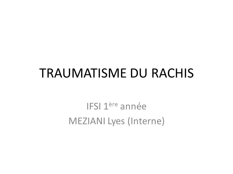 TRAUMATISME DU RACHIS .PDF