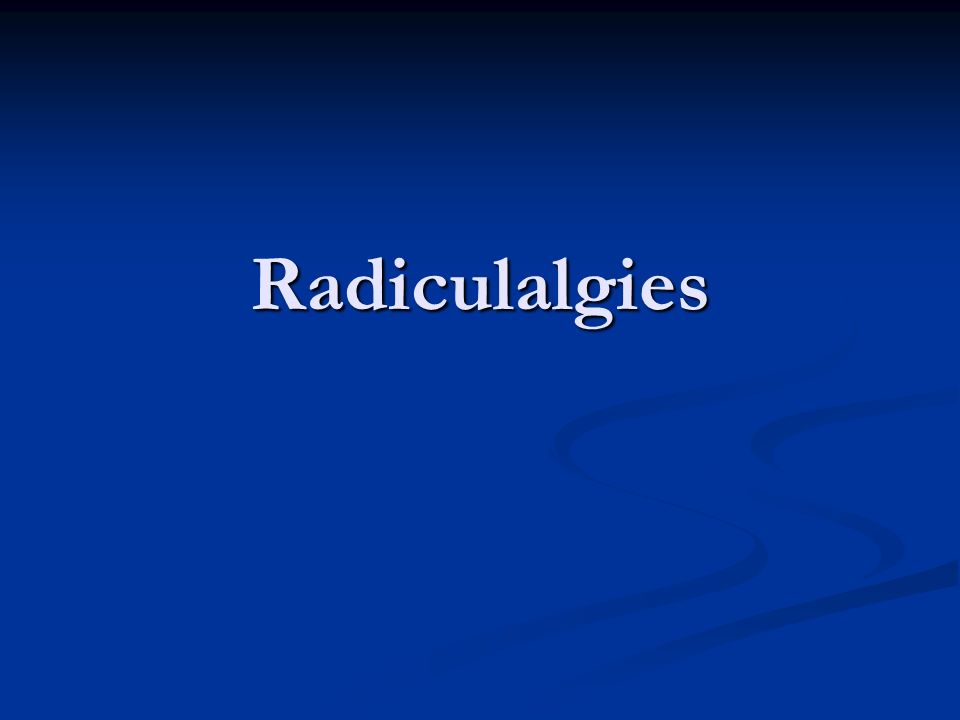 Radiculalgies .PDF