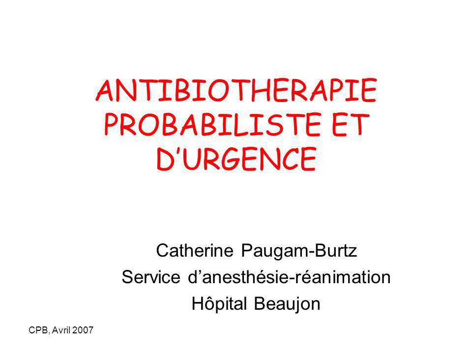 ANTIBIOTHERAPIE PROBABILISTE ET D’URGENCE .PDF