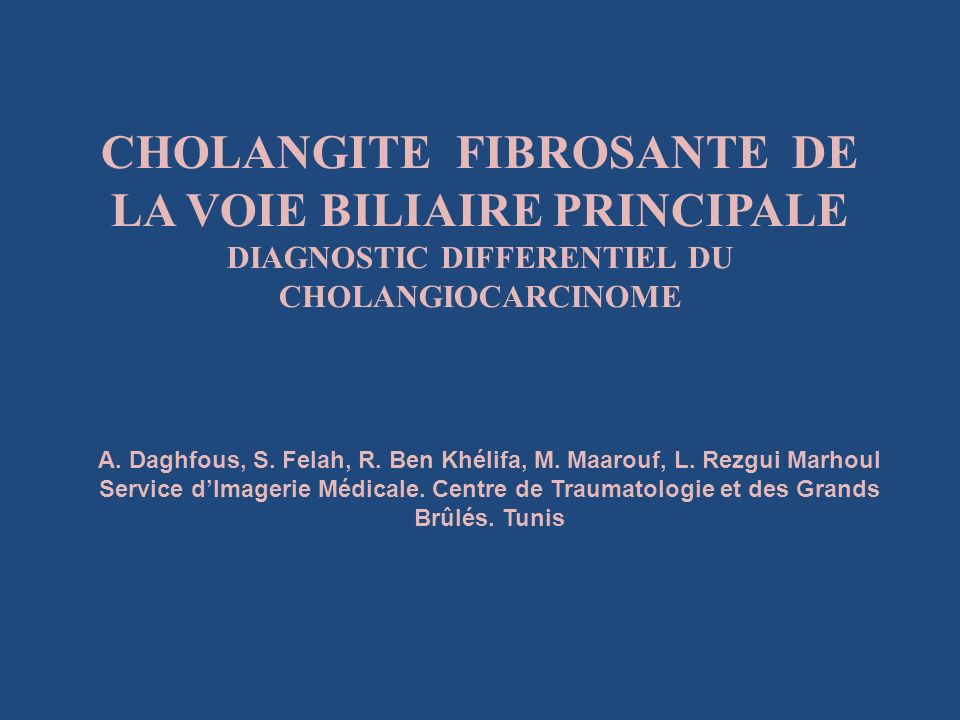 CHOLANGITE FIBROSANTE DE LA VOIE BILIAIRE PRINCIPALE .PDF