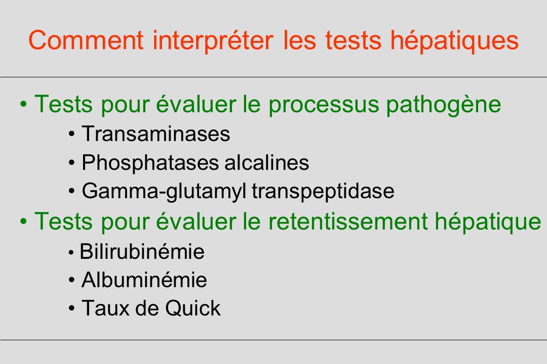 Comment interpréter les tests hépatiques .PDF