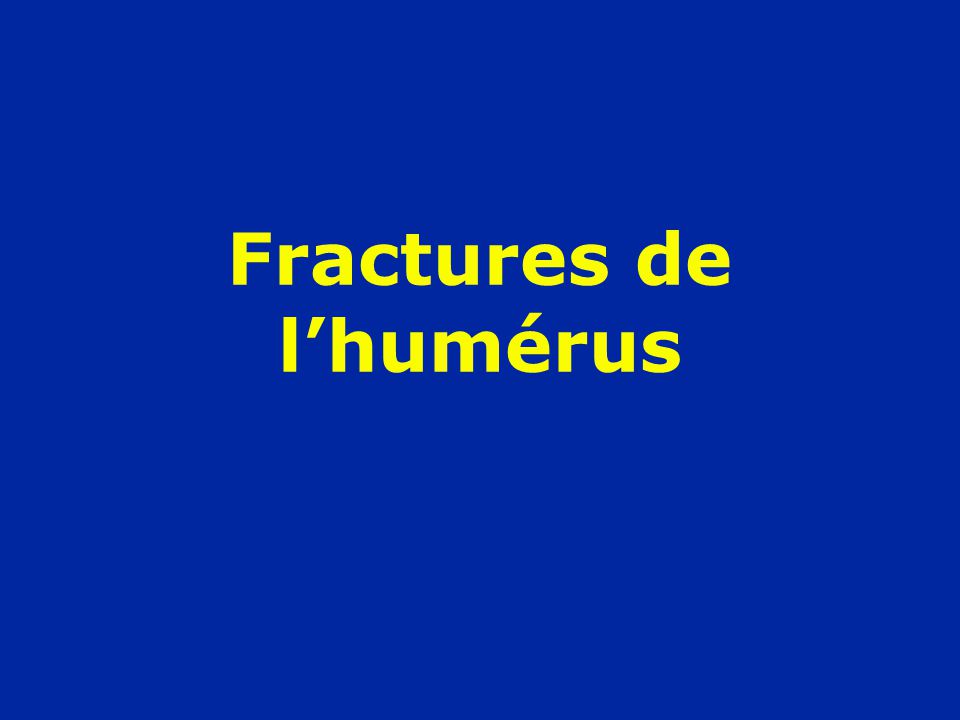 Fractures de l’humérus .PDF