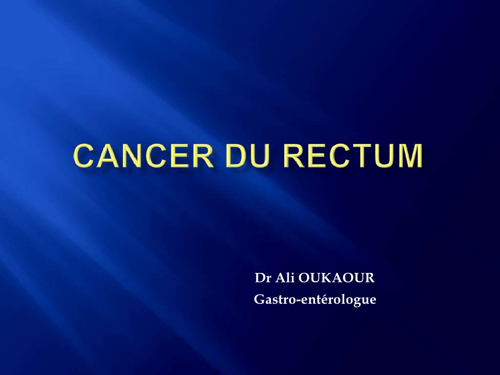 Cancer du rectum .PDF