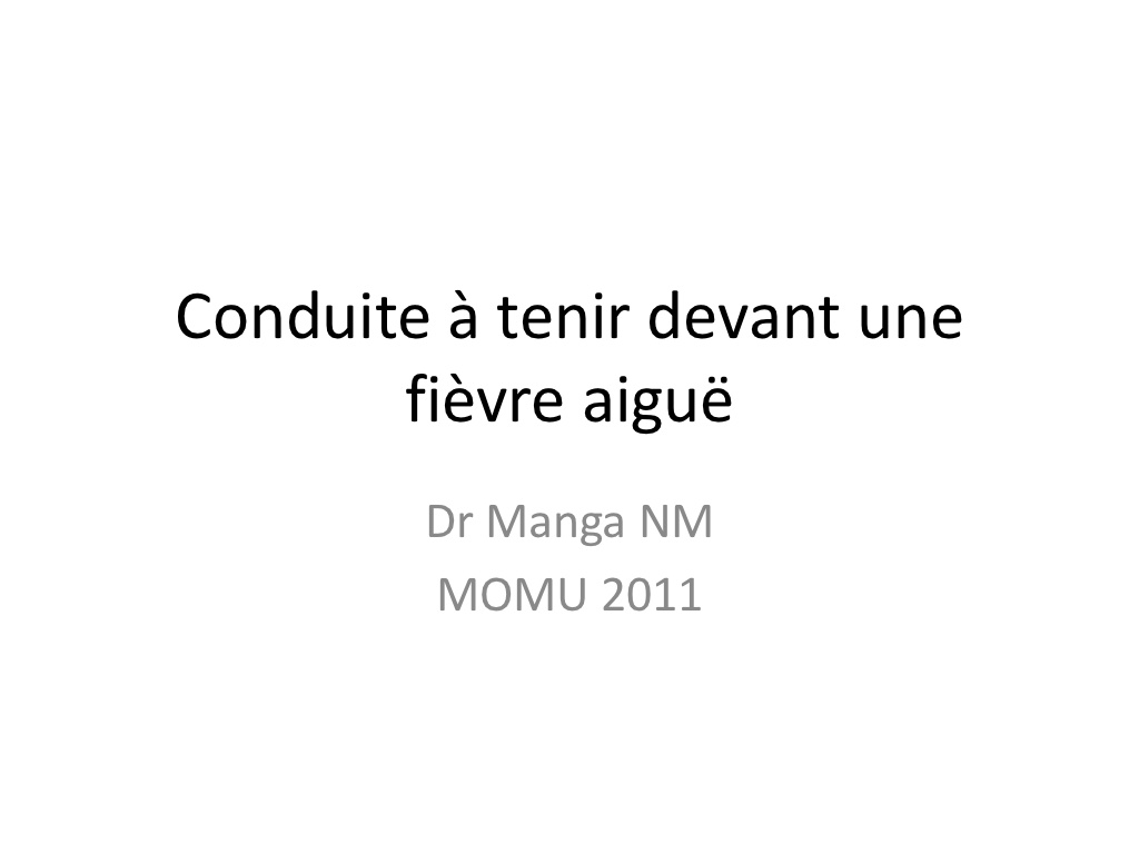 Conduite á tenir devant une fièvre aigue .PDF
