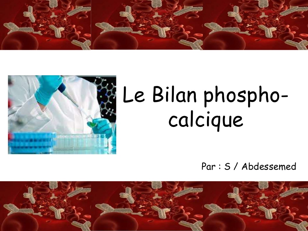 Le bilan phosphocalcique .PDF
