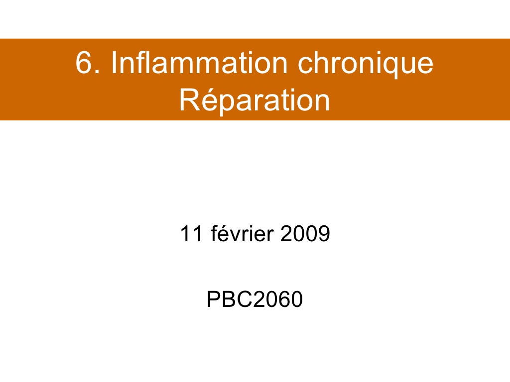 Inflammation chronique Réparation .PDF