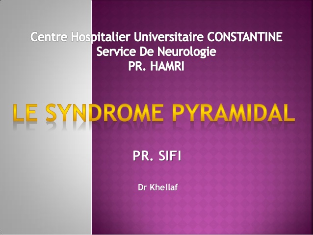 Le syndrome pyramidal .PDF