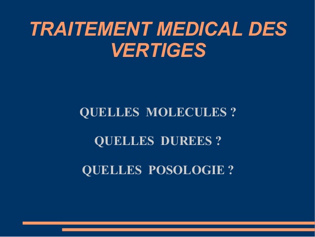 Traitement médical des vertiges .PDF
