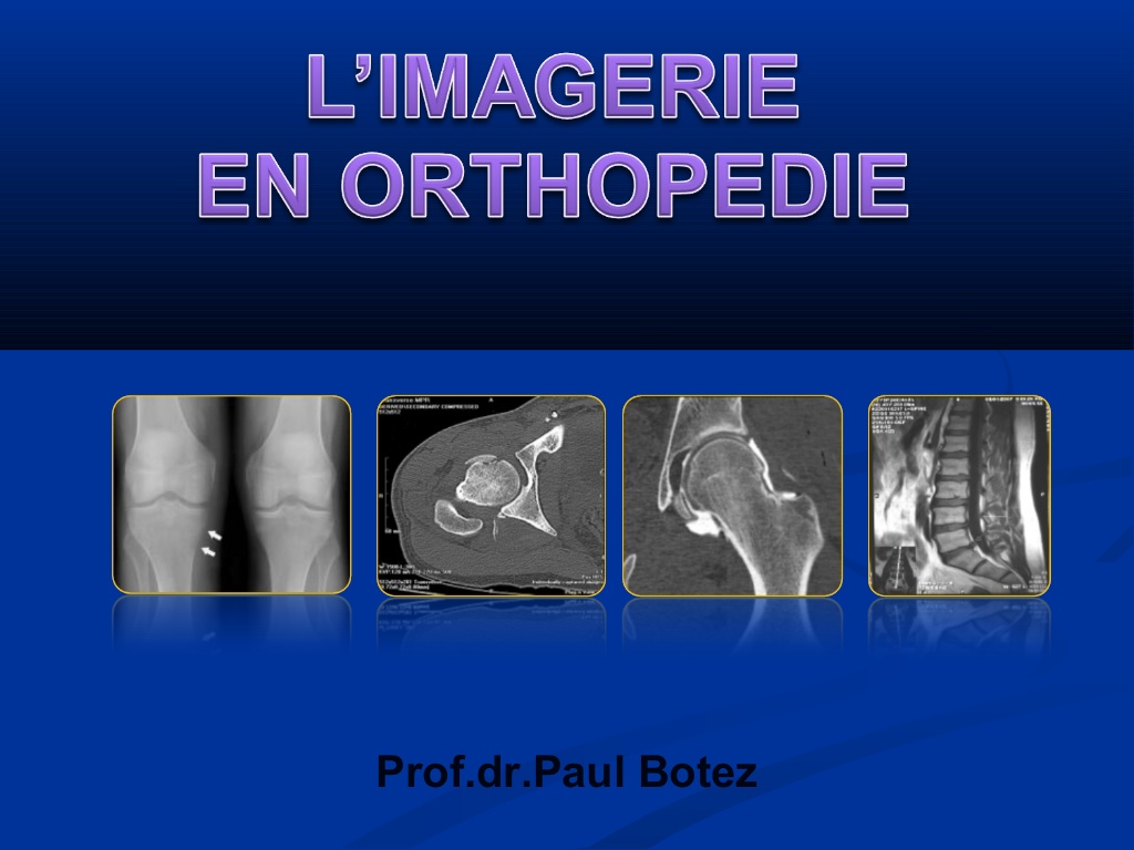 L’imagerie en orthopédie .PDF