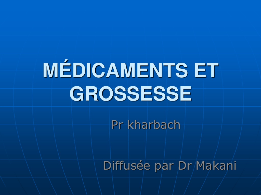 Médicaments et grossesse .PDF