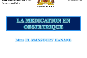 LA MÉDICATION EN OBSTÉTRIQUE .PDF