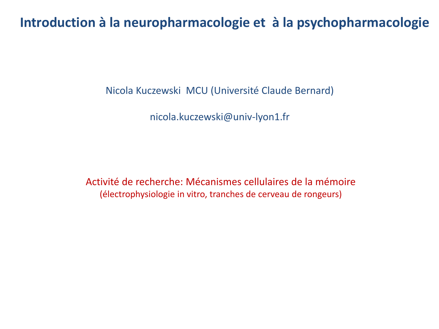 Neuropharmacologie .PDF