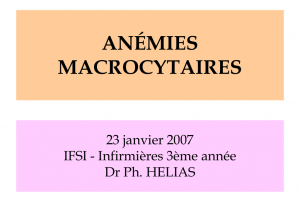 Anémies macrocytaires .PDF